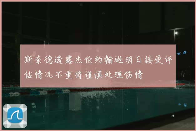 斯奈德透露杰伦约翰逊明日接受评估情况不重将谨慎处理伤情