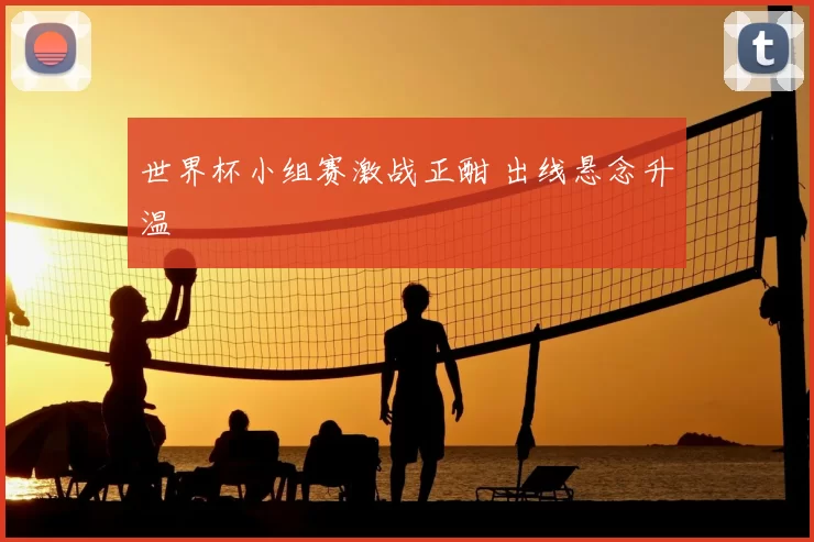 世界杯小组赛激战正酣 出线悬念升温
