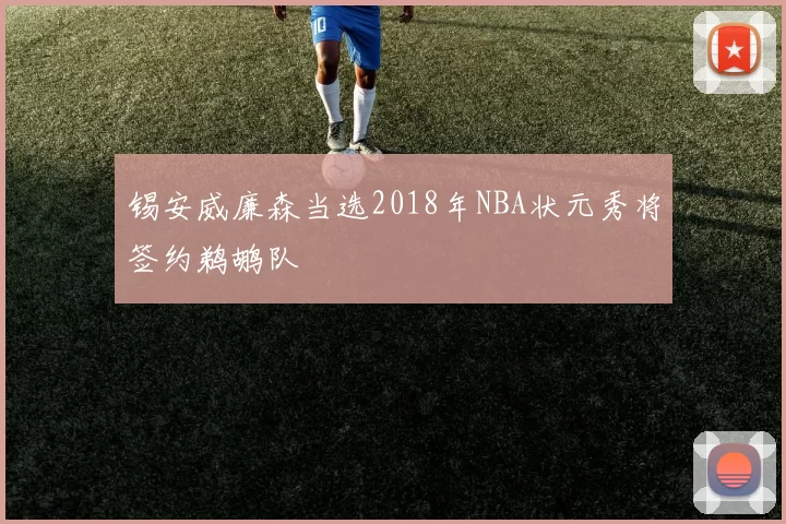 锡安威廉森当选2018年NBA状元秀将签约鹈鹕队